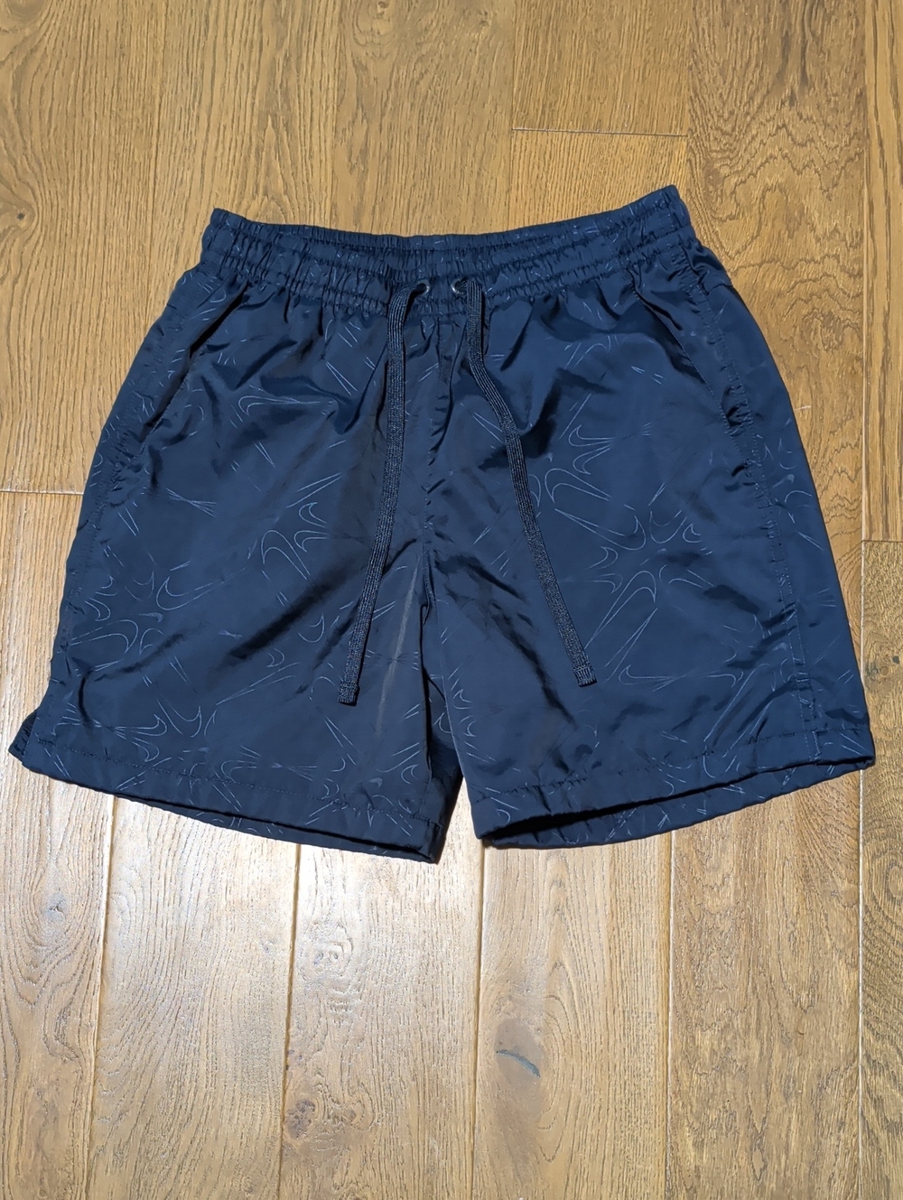 Nike Men's Dark Blue Athletic Shorts with Drawstring
